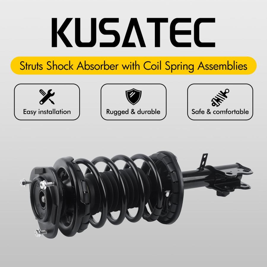 KUSATEC フロントペア コンプリート ストラット ショックアブソーバー 1998 2002 シボレー プリズム 1993 1 並行輸入品