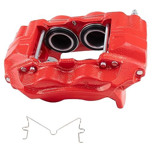 TRQ Front Left Brake Caliper Performance Red Drivers Side Compat 並行輸入品の画像