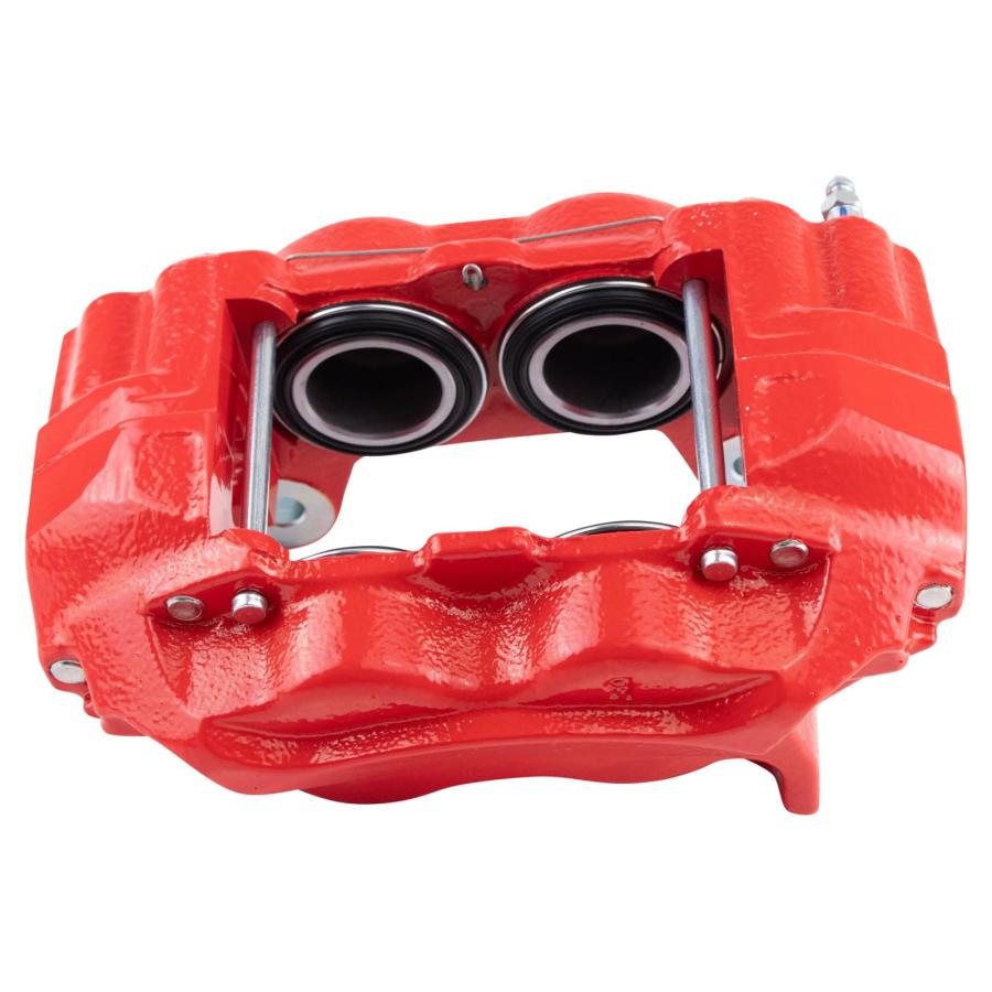 TRQ Front Left Brake Caliper Performance Red Drivers Side Compat 並行輸入品の画像