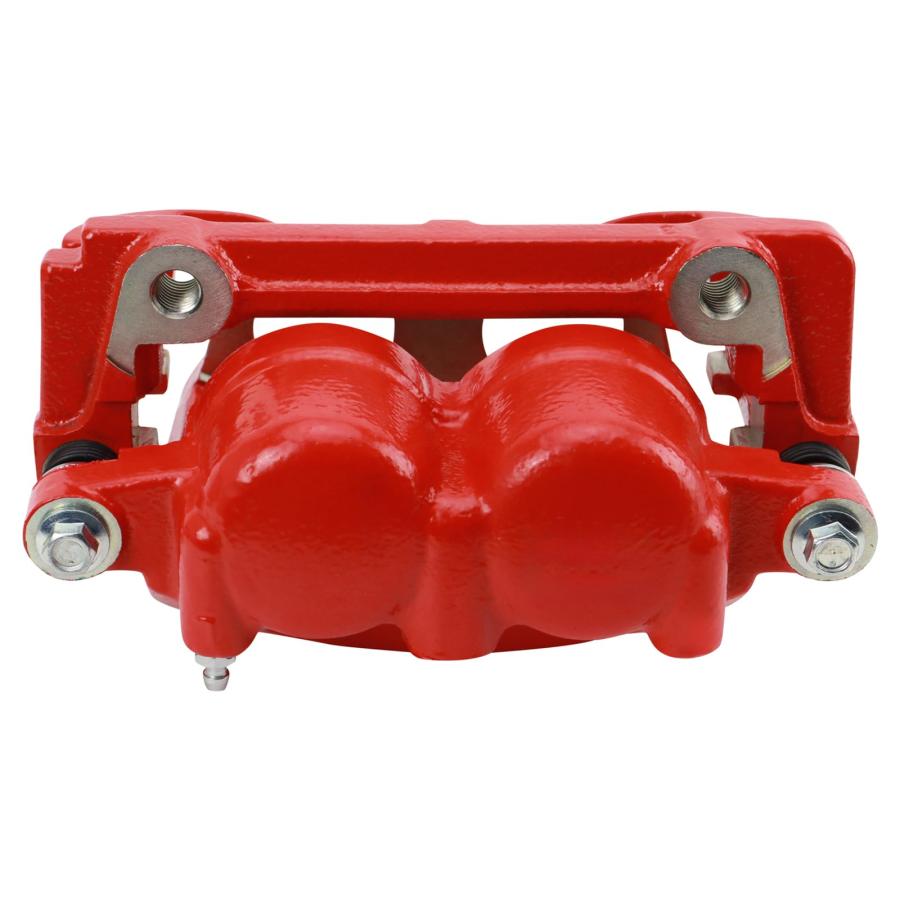 TRQ Front Performance Brake Caliper Set Red Compatible with 2004 並行輸入品の画像