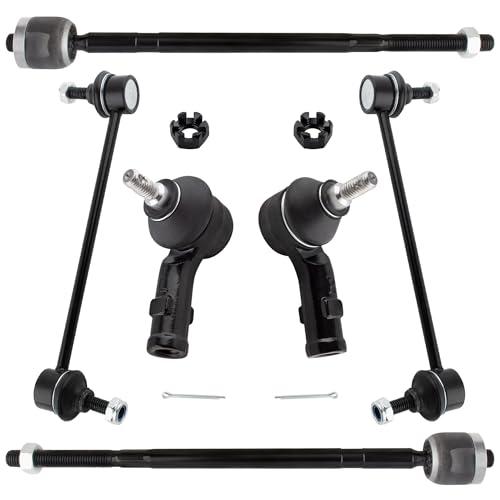 WEDOAUTO 6Pcs Suspension Kit Front Inner Outer Tie Rod End Link  並行輸入品_1