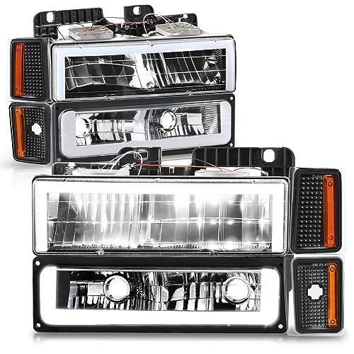 【並行輸入品】 Auto Dynasty LED DRL Headlights Assembly Compatible with 1988 19の画像
