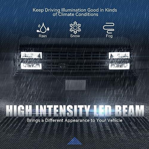 【並行輸入品】 Auto Dynasty LED DRL Headlights Assembly Compatible with 1988 19の画像