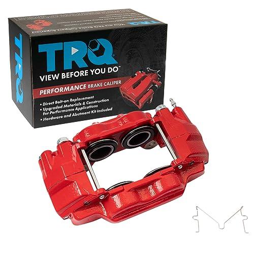 TRQ Front Left Right Brake Caliper Performance Red Driver Passen 並行輸入品_1