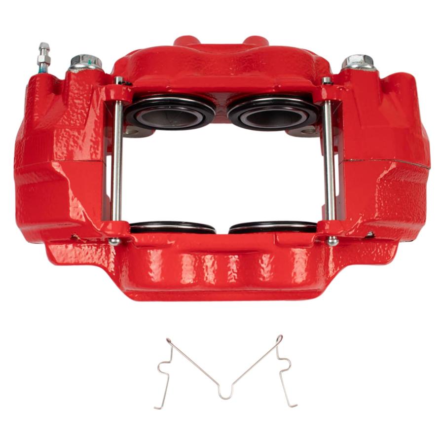 TRQ Front Left Right Brake Caliper Performance Red Driver Passen 並行輸入品_3