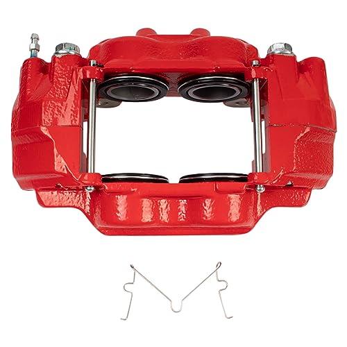 TRQ Front Left Right Brake Caliper Performance Red Driver Passen 並行輸入品_4