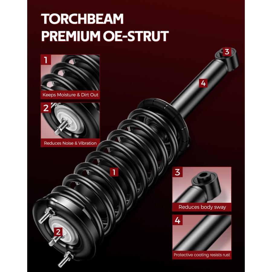 Torchbeam フロントストラット フォーカス 2008 2011 272257 272258 ストラットショック コイルスプ 並行輸入品の画像