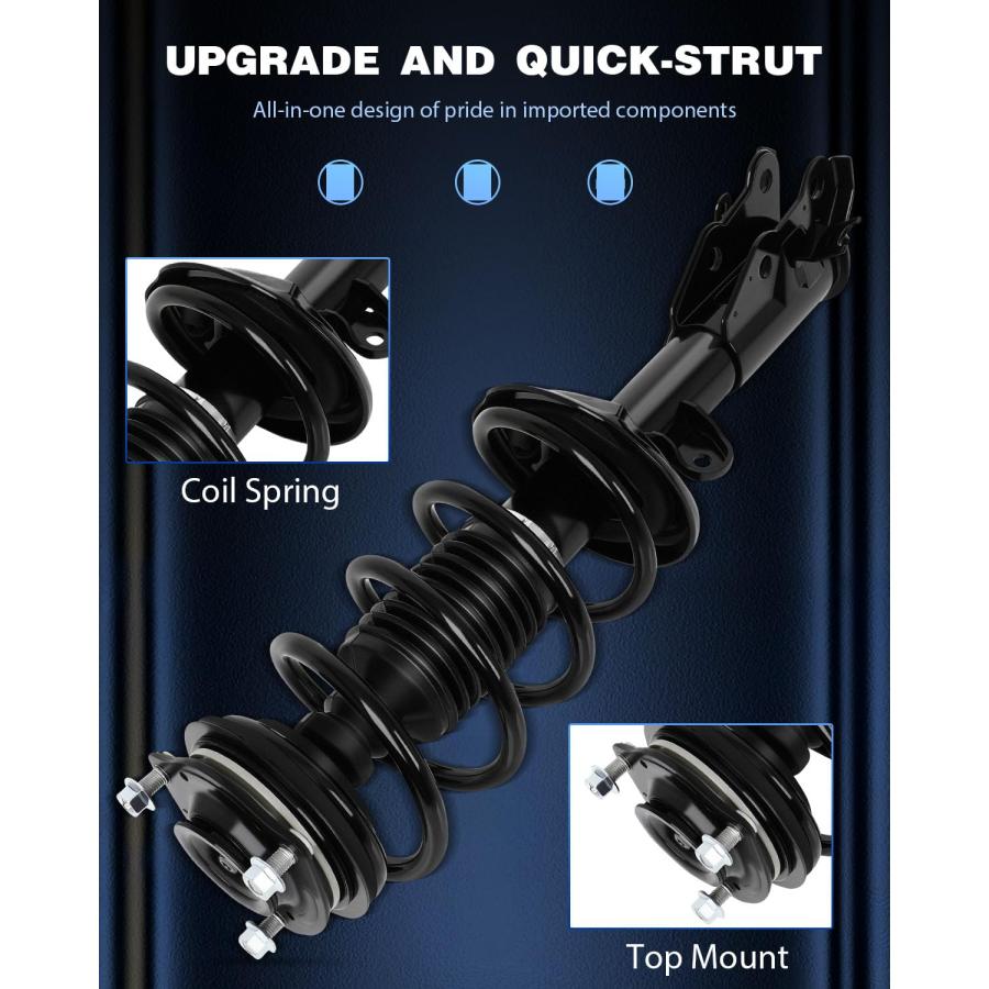 ECCPP Complete Struts Spring Assembly Front Drive and Passenger 並行輸入品_3