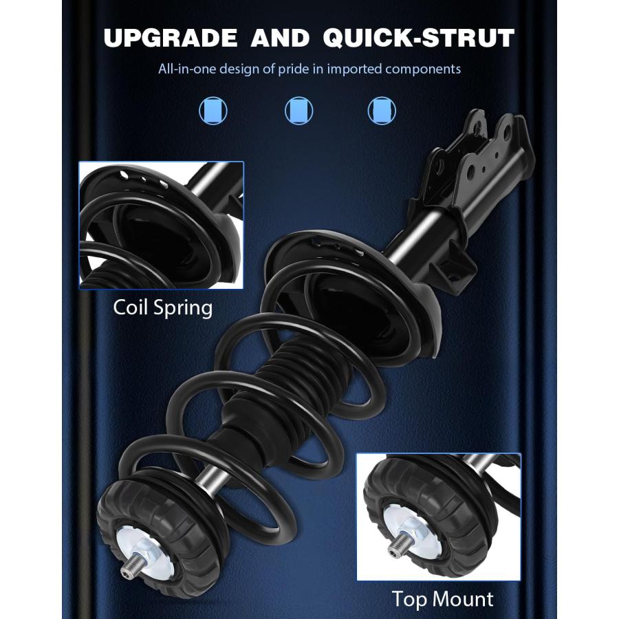ECCPP Complete Struts Spring Assembly Front Drive and Passenger 並行輸入品_5