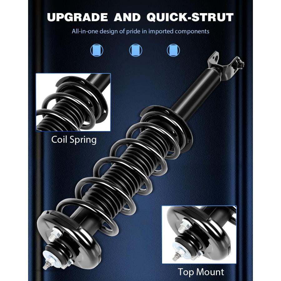 ECCPP Complete Struts Spring Assembly Front Drive and Passenger 並行輸入品_3