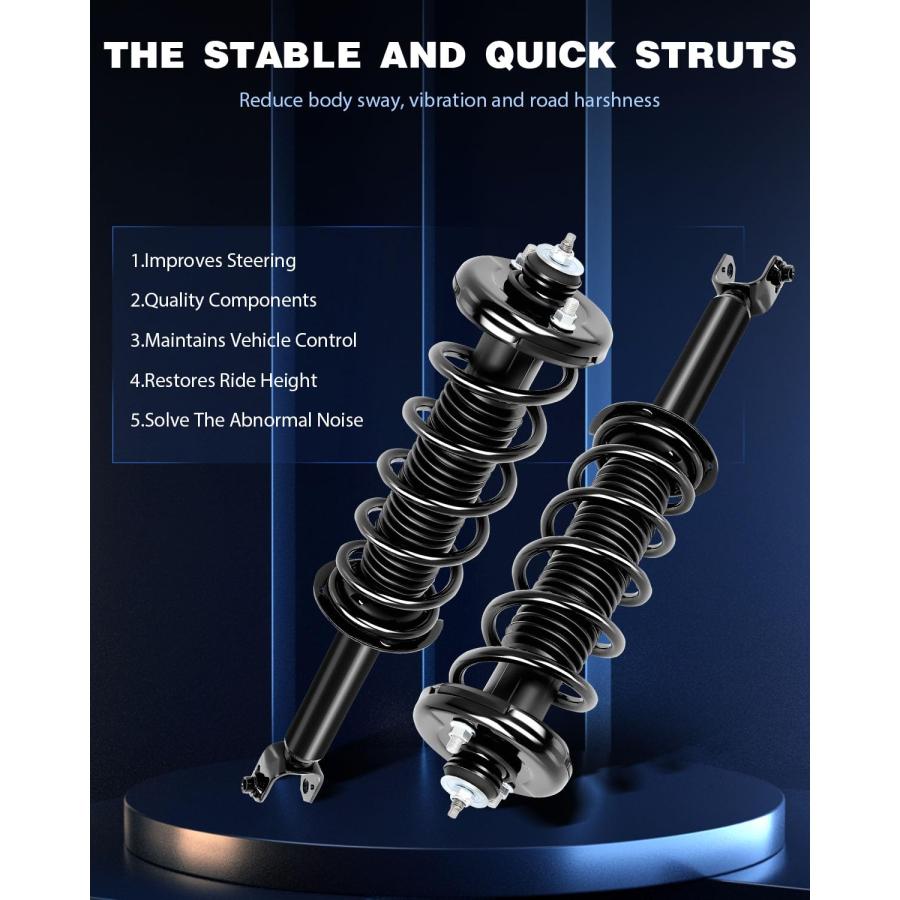 ECCPP Complete Struts Spring Assembly Front Drive and Passenger 並行輸入品_6