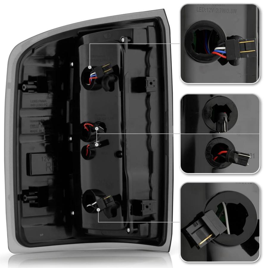 【並行輸入品】 KEEKPO For 2014 2018 GMC Sierra 1500 Incandescen Upgrade Black