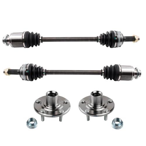 【並行輸入品】 TRQ Rear Drivetrain Kit CV Axle Shaft Assembly Wheel Hub Compatiの画像