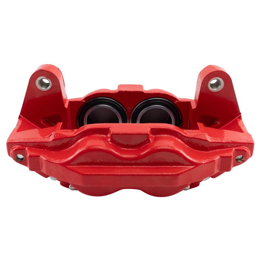 TRQ Front Performance Brake Caliper Set Red Compatible with 2008 並行輸入品の画像