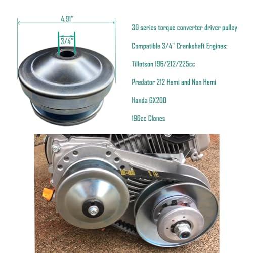 QYMOTO 30シリーズ 3/4インチ ボアドライバープーリー トルクコンバーター 6.5 HP ゴーカート/ミニバイク クラッ 並行輸入品_4