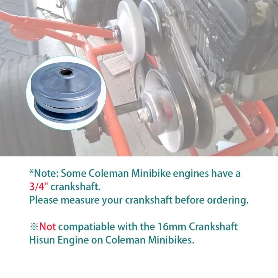 QYMOTO 30シリーズ 3/4インチ ボアドライバープーリー トルクコンバーター 6.5 HP ゴーカート/ミニバイク クラッ 並行輸入品_6