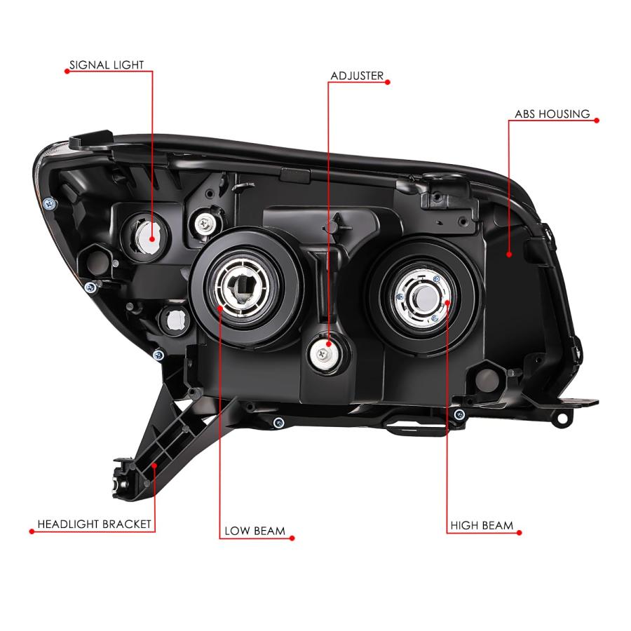 DNA MOTORING 左 OEスタイル プロジェクターヘッドライト 06 09 トヨタ 4Runner SR5/リミテッド対応 並行輸入品_9