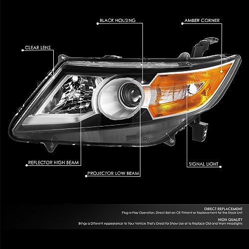 DNA MOTORING 左 OEスタイル プロジェクターヘッドライト 2014 2017 ホンダ オデッセイに対応 OEM HL 並行輸入品の画像