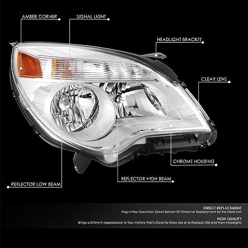 【並行輸入品】DNA MOTORING 右 OEスタイル ヘッドライト 2010 2015 Chevy Equinox LS LTに対応 OEMの画像