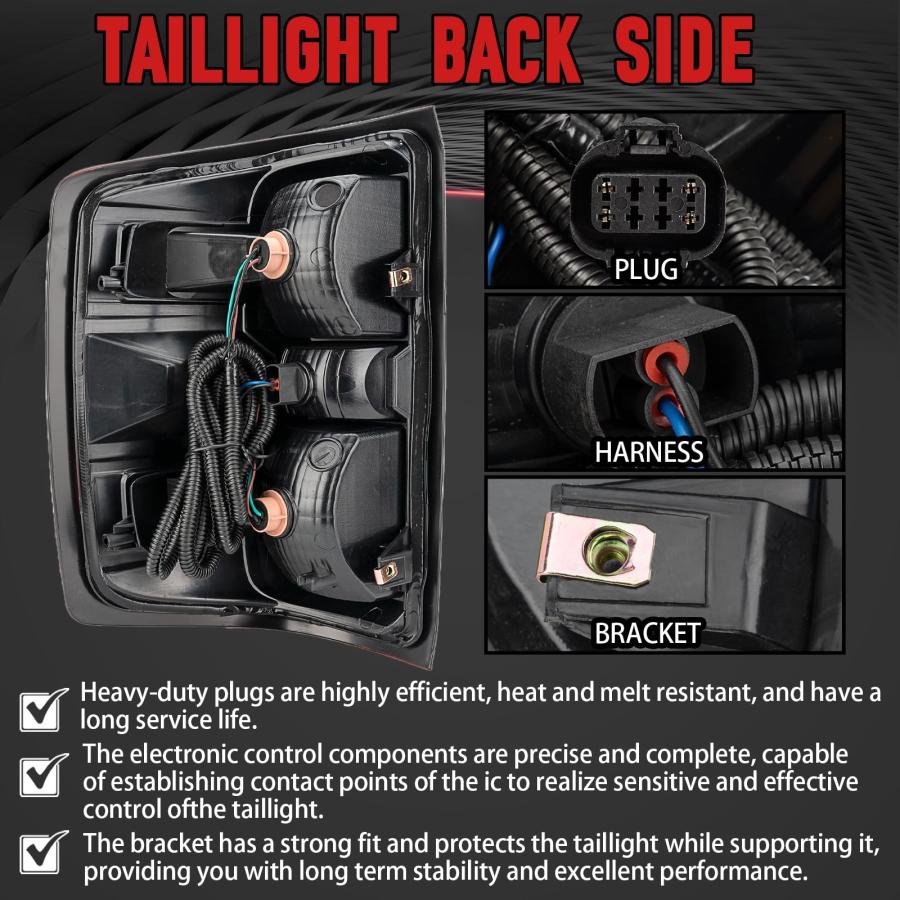 【並行輸入品】 FOMIUZY Tail Lights Assembly Fit Chevy Silverado 1500 2014 2015の画像