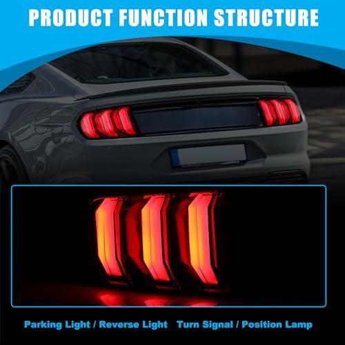 【並行輸入品】 CPW LED Taillights Fit For 2015 2023 Ford Mustang Coupe & Conver_9