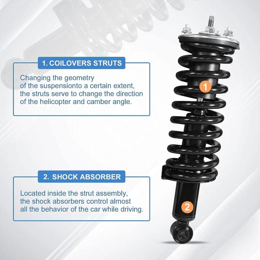 【並行輸入品】 Front and Rear Shock Absorber Struts Complete Assembly for 2005の画像