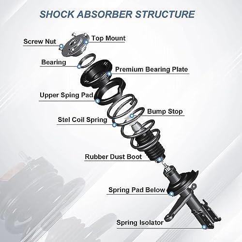 【並行輸入品】 Front and Rear Shock Absorber Struts Complete Assembly for 2005の画像