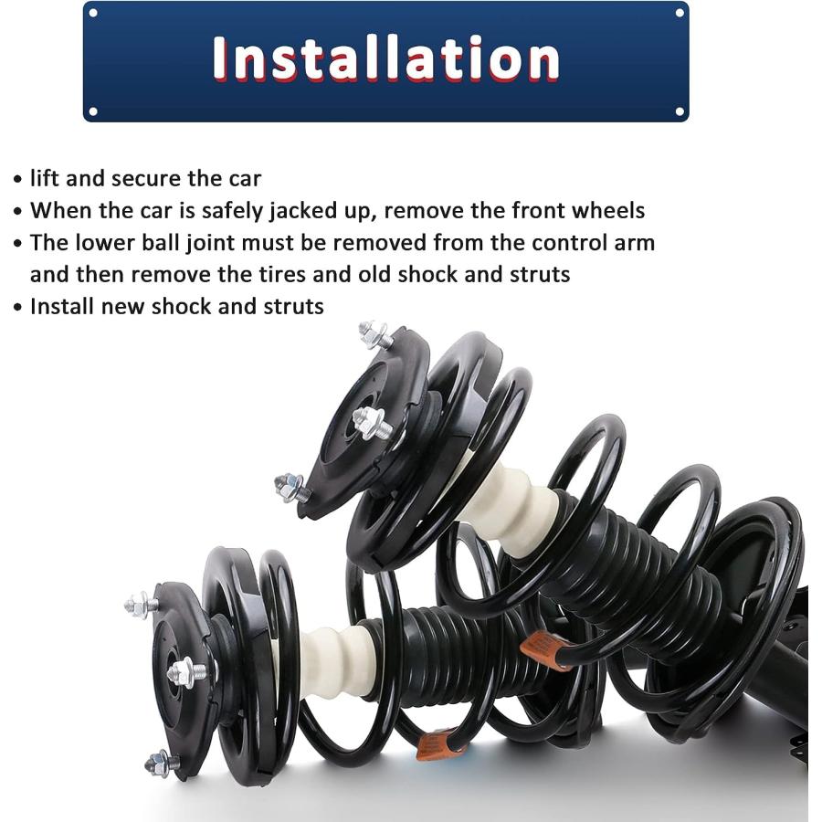 【並行輸入品】 Front and Rear Shock Absorber Struts Complete Assembly for 2005の画像
