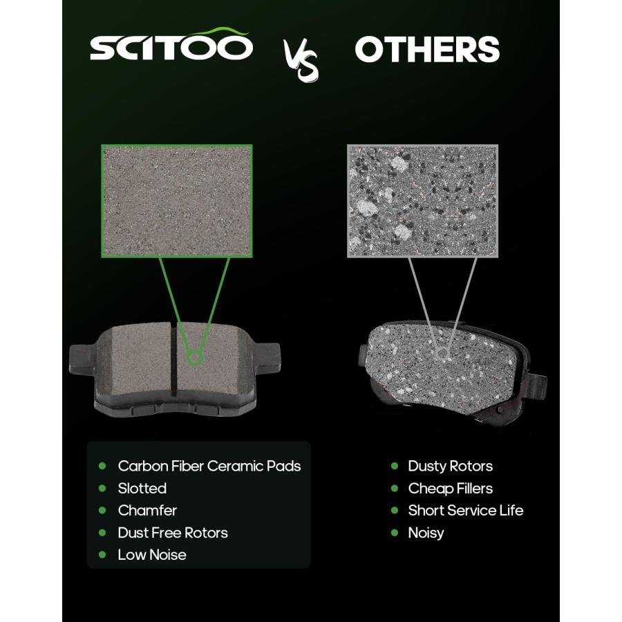 SCITOO D1451 Rear Semi Metal Brake Pads Sets Fit For Acura TSX 2 並行輸入品の画像