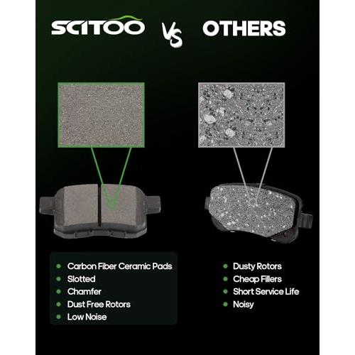 SCITOO D1451 Rear Semi Metal Brake Pads Sets Fit For Acura TSX 2 並行輸入品の画像