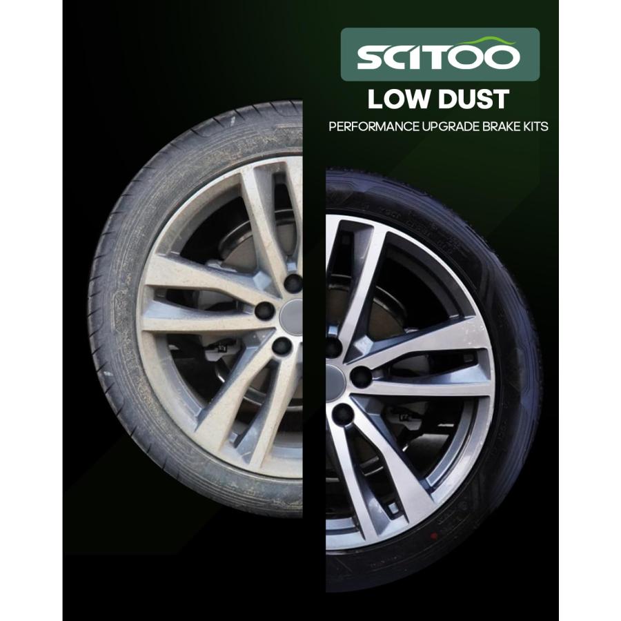 SCITOO D1451 Rear Semi Metal Brake Pads Sets Fit For Acura TSX 2 並行輸入品の画像
