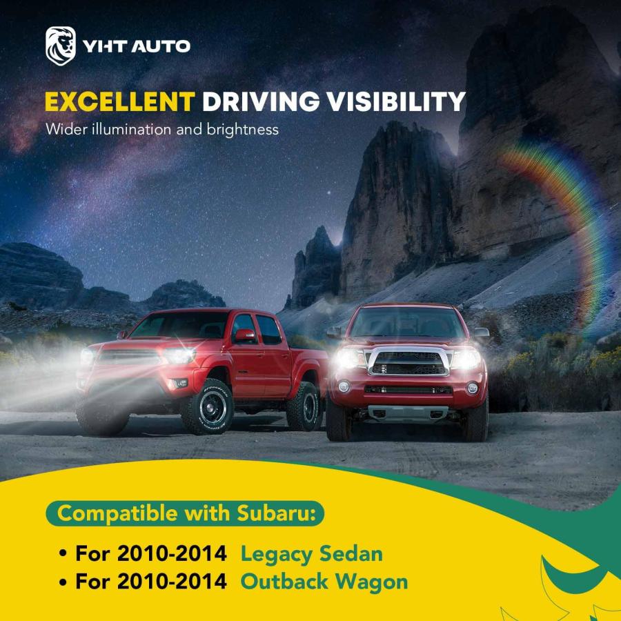 YHTAUTO ヘッドライトアセンブリ 2個セット 2010 2014 Subaru Legacy アウトバックドライバー\u0026助手席 並行輸入品の画像