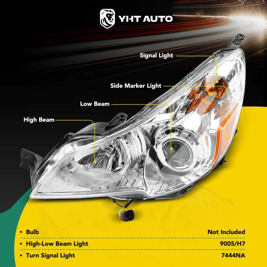 YHTAUTO ヘッドライトアセンブリ 2個セット 2010 2014 Subaru Legacy アウトバックドライバー\u0026助手席 並行輸入品の画像