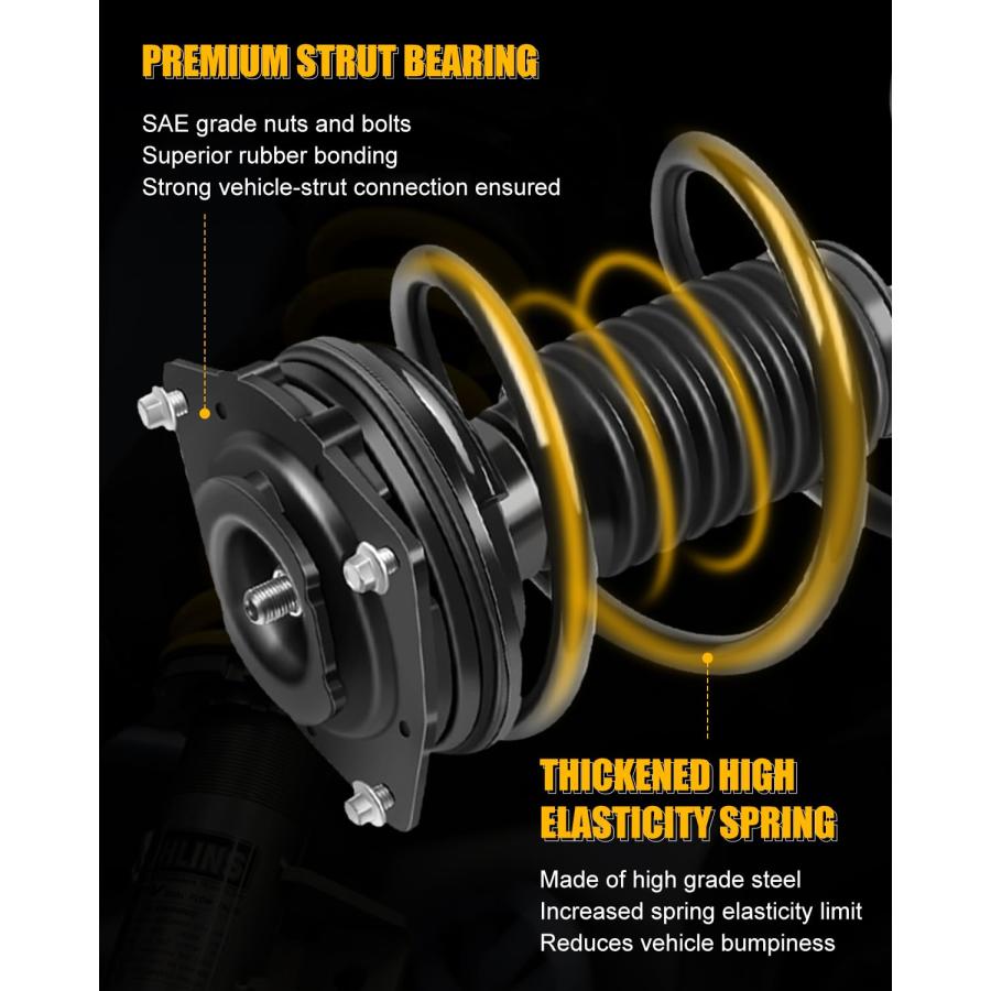 Front Complete Strut Coil and Spring Assembly Fits for 2014 2015 並行輸入品_6
