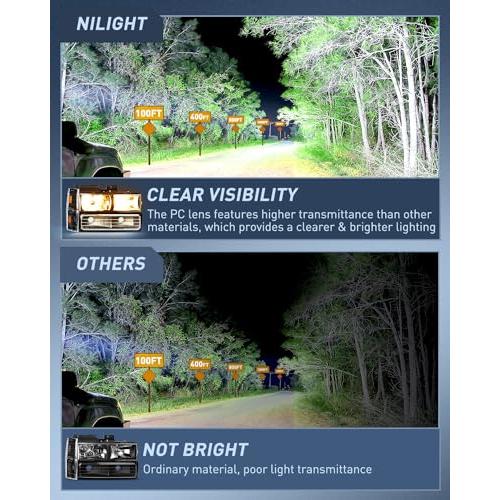 【並行輸入品】 Nilight Headlight Assembly Compatible with 1988 1989 1990 1991 1の画像