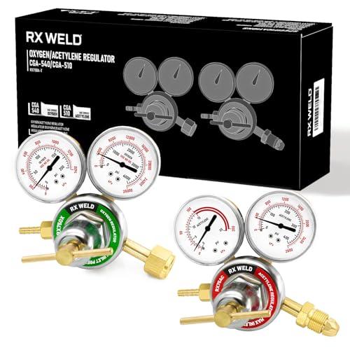 RX WELD 酸素およびアセチレンレギュレーター CGA540 CGA510 Vスタイル