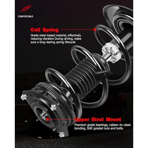 【並行輸入品】 GDSMOTU Front Complete Struts \u0026 Coil Spring Assembly Compatibleの画像