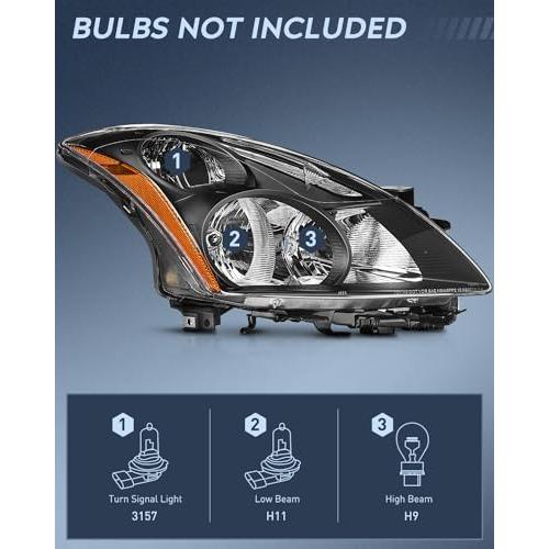 Nilight Headlight Assembly Compatible with 2010 2011 2012 Nissan 並行輸入品の画像
