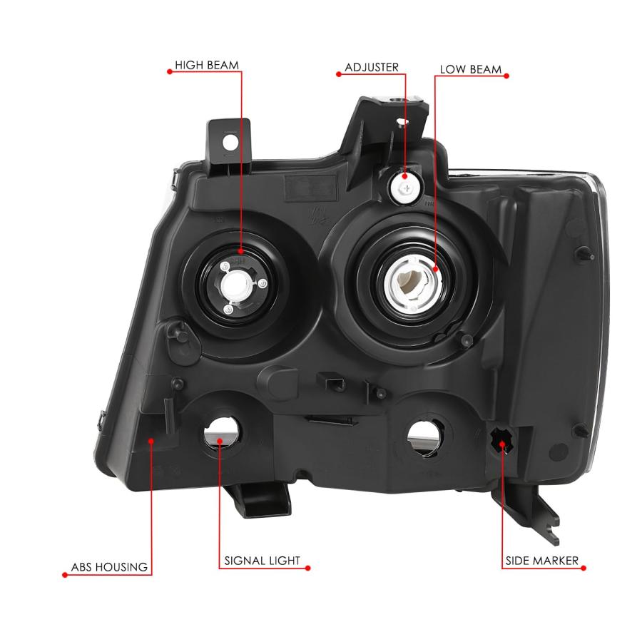 【並行輸入品】DNA MOTORING Right OEスタイルヘッドライト 07 13 Chevy Avalanche、Suburban 25の画像