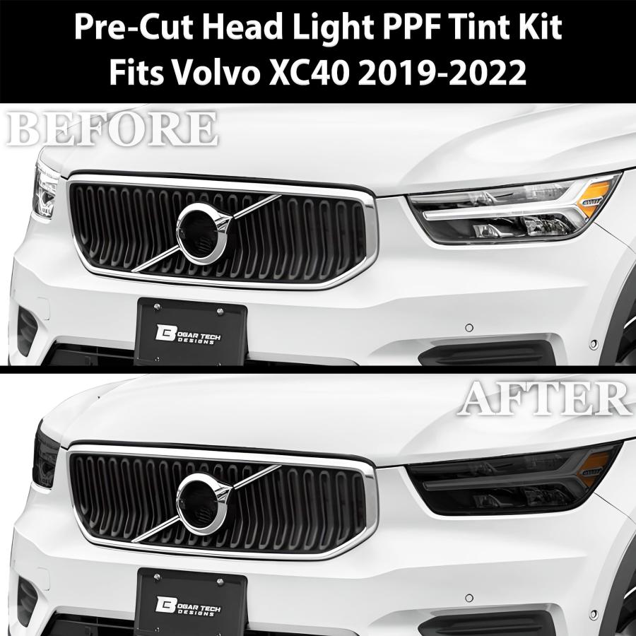 【並行輸入品】BOGAR TECH DESIGNS フルヘッドライトテールライトティントキットカバー Volvo XC40 2019 2022対_6