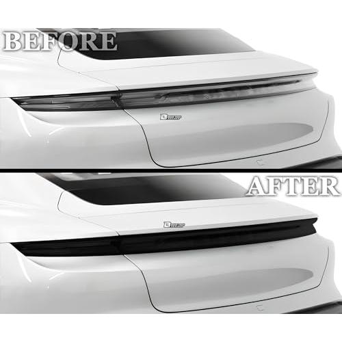 【並行輸入品】BOGAR TECH DESIGNS リアテールライトティントキット PPFカバー ポルシェタイカン2020 2024、ダークスモの画像