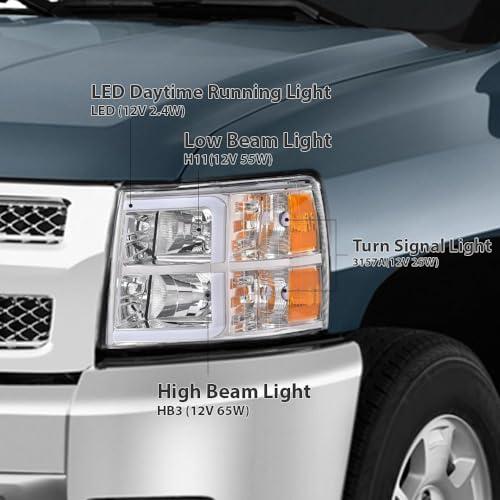 G PLUS LED DRL Tube Projector Headlights W/o Bulbs Compatible wi 並行輸入品の画像