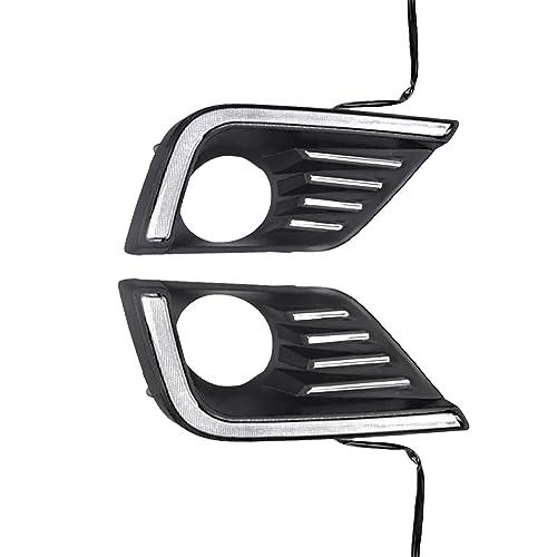 MACHSWON フロントローワーバンパーLEDデイタイムランニングライトDRLランプ、デュアルカラーホワイトDRLデイタイムラン 並行輸入品の画像