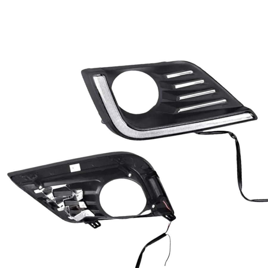 MACHSWON フロントローワーバンパーLEDデイタイムランニングライトDRLランプ、デュアルカラーホワイトDRLデイタイムラン 並行輸入品の画像