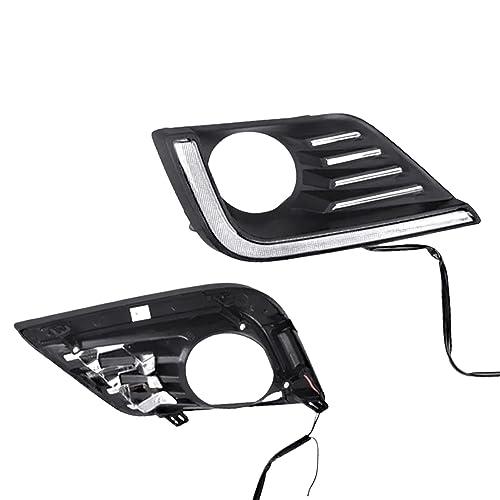 MACHSWON フロントローワーバンパーLEDデイタイムランニングライトDRLランプ、デュアルカラーホワイトDRLデイタイムラン 並行輸入品の画像