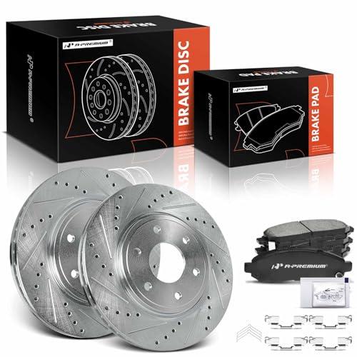 A Premium 11.13 inch (282.7mm) Front Drilled and Slotted Disc Br 並行輸入品の画像