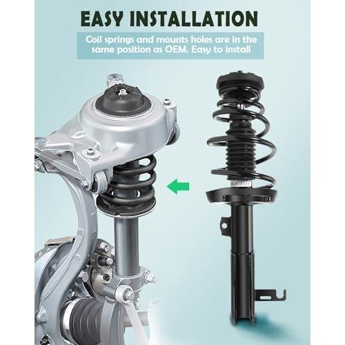 【並行輸入品】 SCITOO Front Complete Struts Spring Assembly Shocks Struts Fits_7