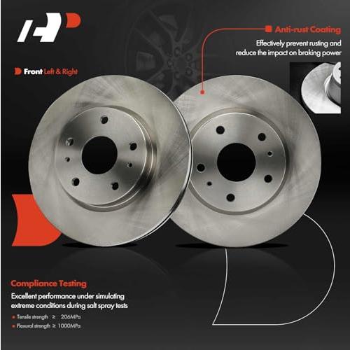 ブランド登録なし - A Premium 11.01 インチ (279.8 粍) Front Vented Disc Brake Rotors + C 並行輸入品