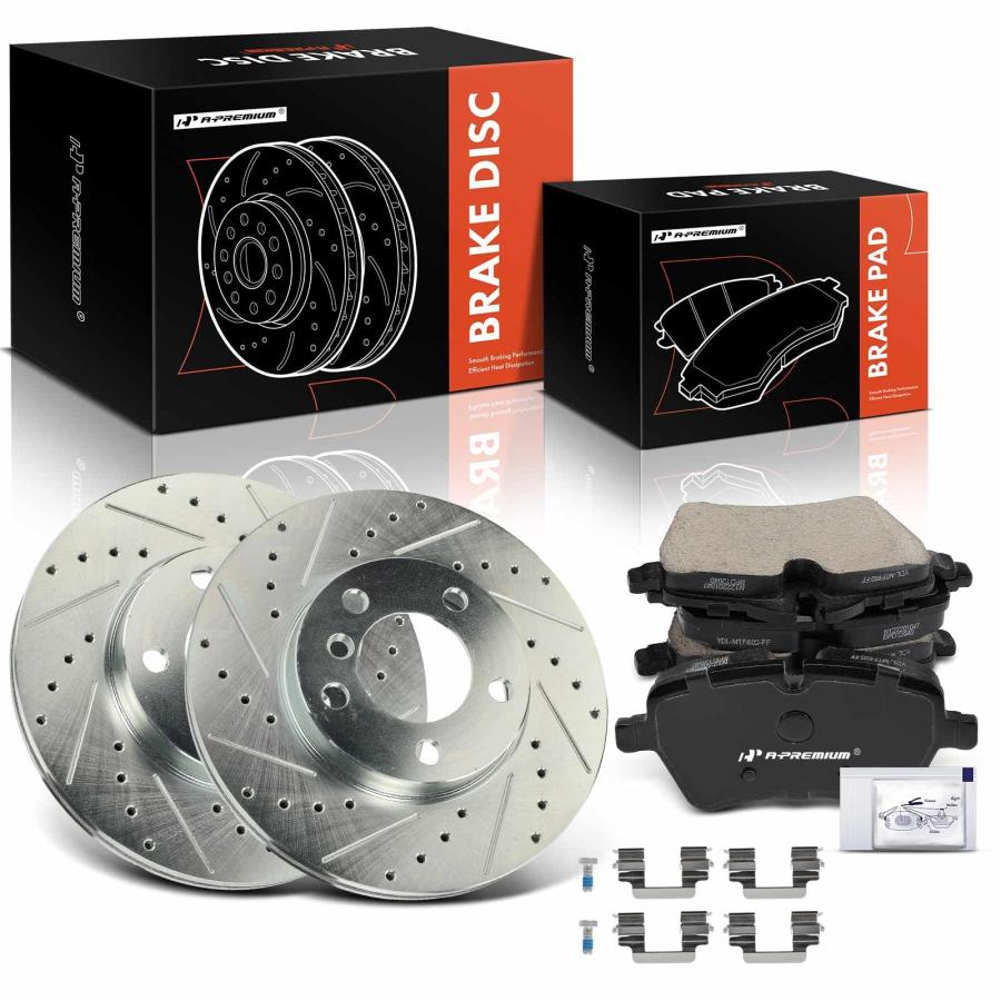【並行輸入品】 A Premium 11.57 inch (294mm) Front Drilled and Slotted Disc Brakの画像