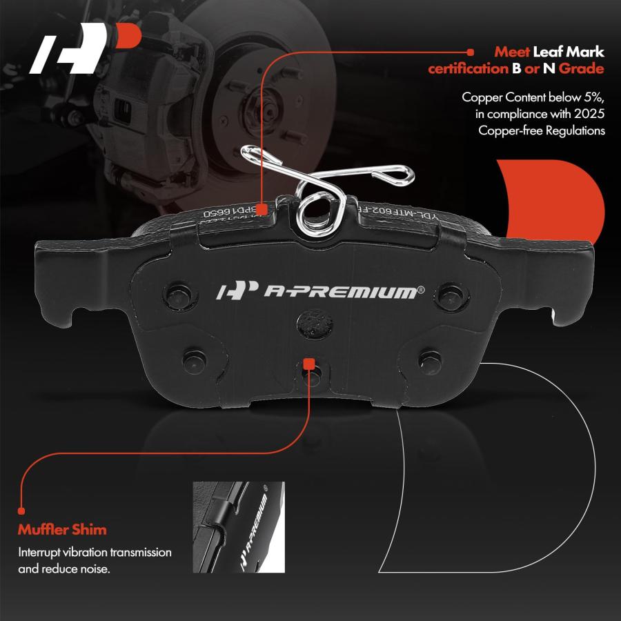 【並行輸入品】 A Premium 12.44 inch (316 mm) Rear Solid Disc Brake Rotors + Cerの画像